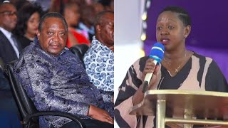 Sabina Chege finally meets former President Uhuru face to face!! Listen to her speech in Nyandarua!!