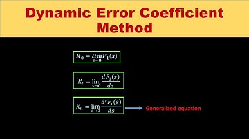 Dynamic Error Coefficient Method/Generalized Error Coefficient Method/Error Series Method (Hindi)