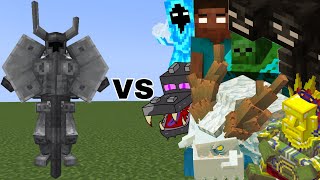 Ferrous Wroughtnaut VS All Minecraft Boss Mobs - Minecraft Mobs Battle