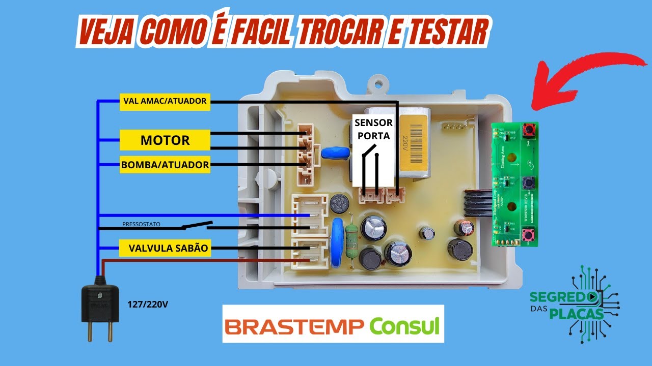 COMO TROCAR OS BOTÕES PLACA BLINDADA BRASTEMP/CONSUL