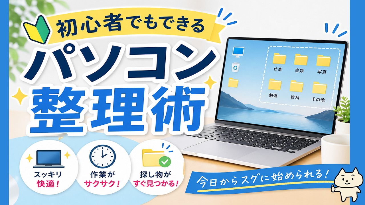 GWにやるだけ!パソコンが快適になる整理術3選【初心者OK】