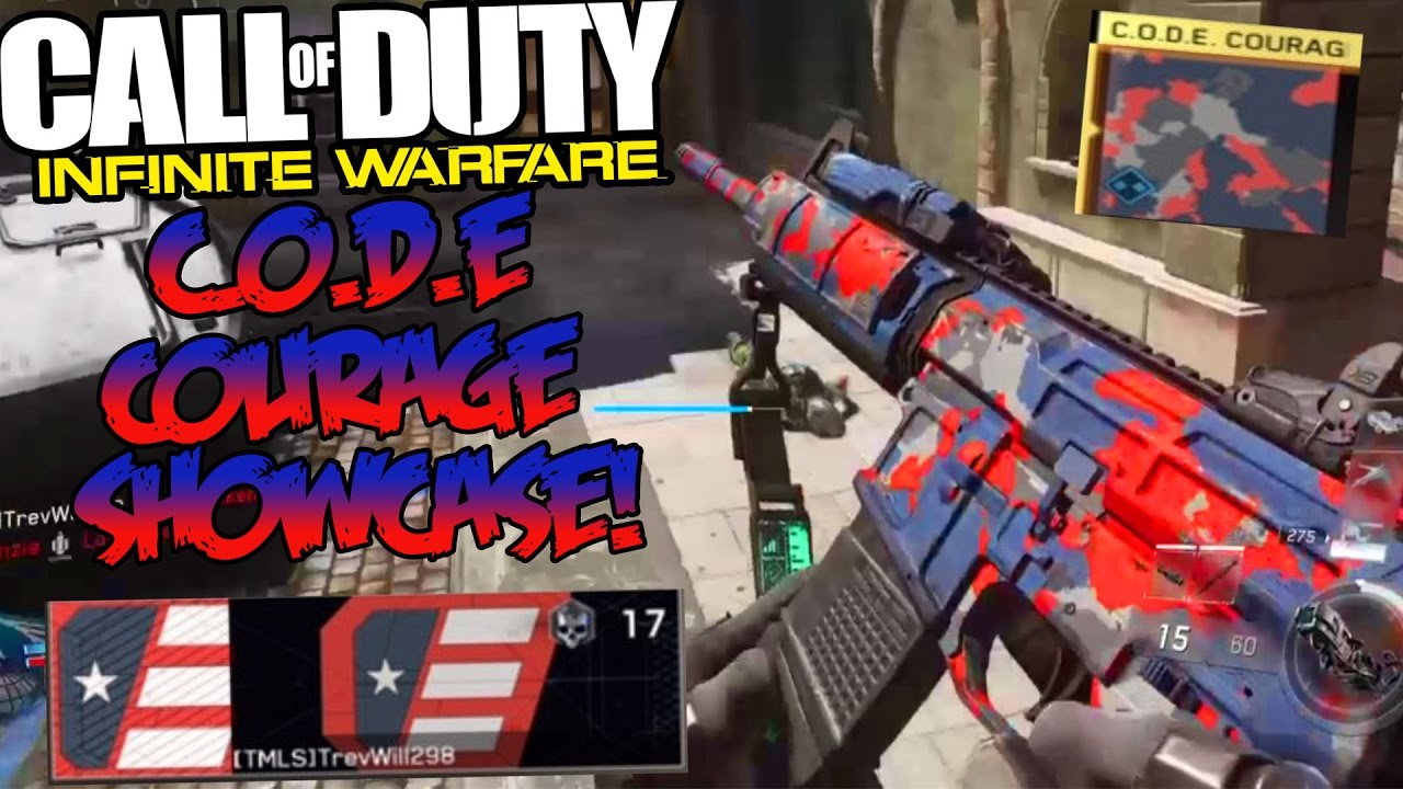 *NEW* C.O.D.E COURAGE PERSONALIZATION PACK SHOWCASE! INFINITE WARFARE ...