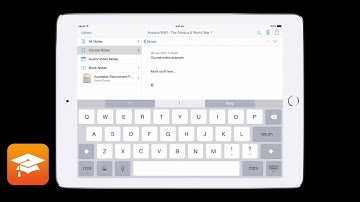 How to use iTunes U - Video 2: How to create iTunes U notes and notebook pages