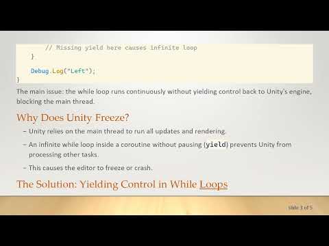 Fixing Infinite Loops in Unity Coroutines with yield return null