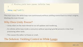 Fixing Infinite Loops in Unity Coroutines with yield return null