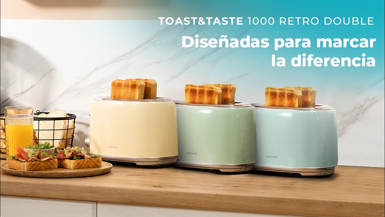 Tostador CECOTEC Toast&Taste 1000 Retro Double Blu - Devoraprecios