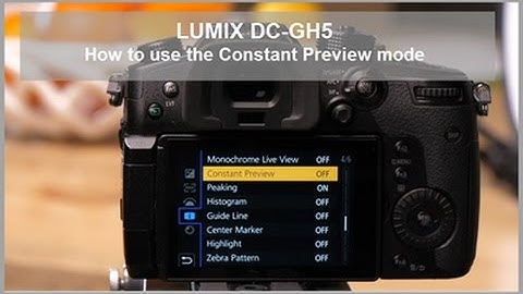 Panasonic - LUMIX G Series - Function - How to use the Constant Preview setting.