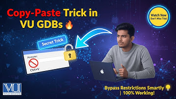 “How to Copy-Paste in VU GDBs (Even When Disabled!) 💡” | Fall 2025 | Virtual University