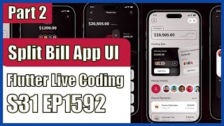 [Flutter] Flutter Live Coding EP1592 (Split Bill App UI Part 2)