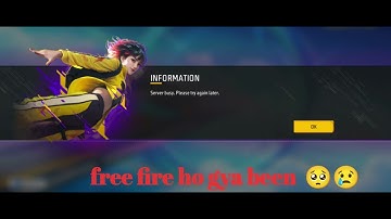 Server Busy, Please Try Again later problem free fire - How to solve it