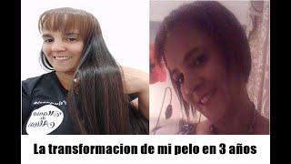 La transformación de mi pelo en 3 años