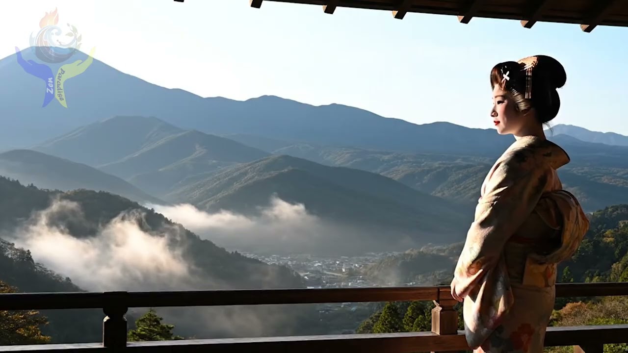 Mountain Veranda Mist • Geisha Morning Stillness • Zen Ambient Calm