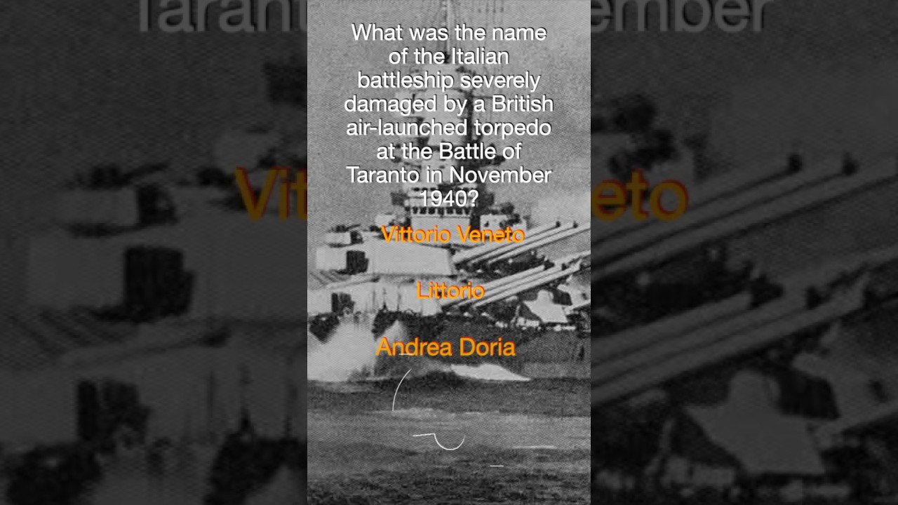 Name of the Italian battleship severely damaged by a air-launched torpedo at the Battle of Taranto?