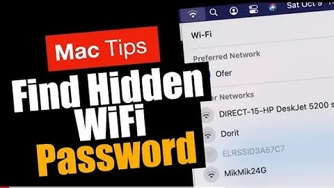 Find Hidden Wifi password using mac terminal