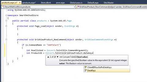 ASP.NET 4.0 Essential Skills Lesson 12-5: Create a Shopping Cart