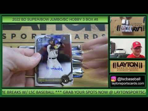 3 Box Mixer   2022 Bowman Draft Super Jumbo, Bowman HTA Jumbo & Bowman Chrome Baseball Hobby #8