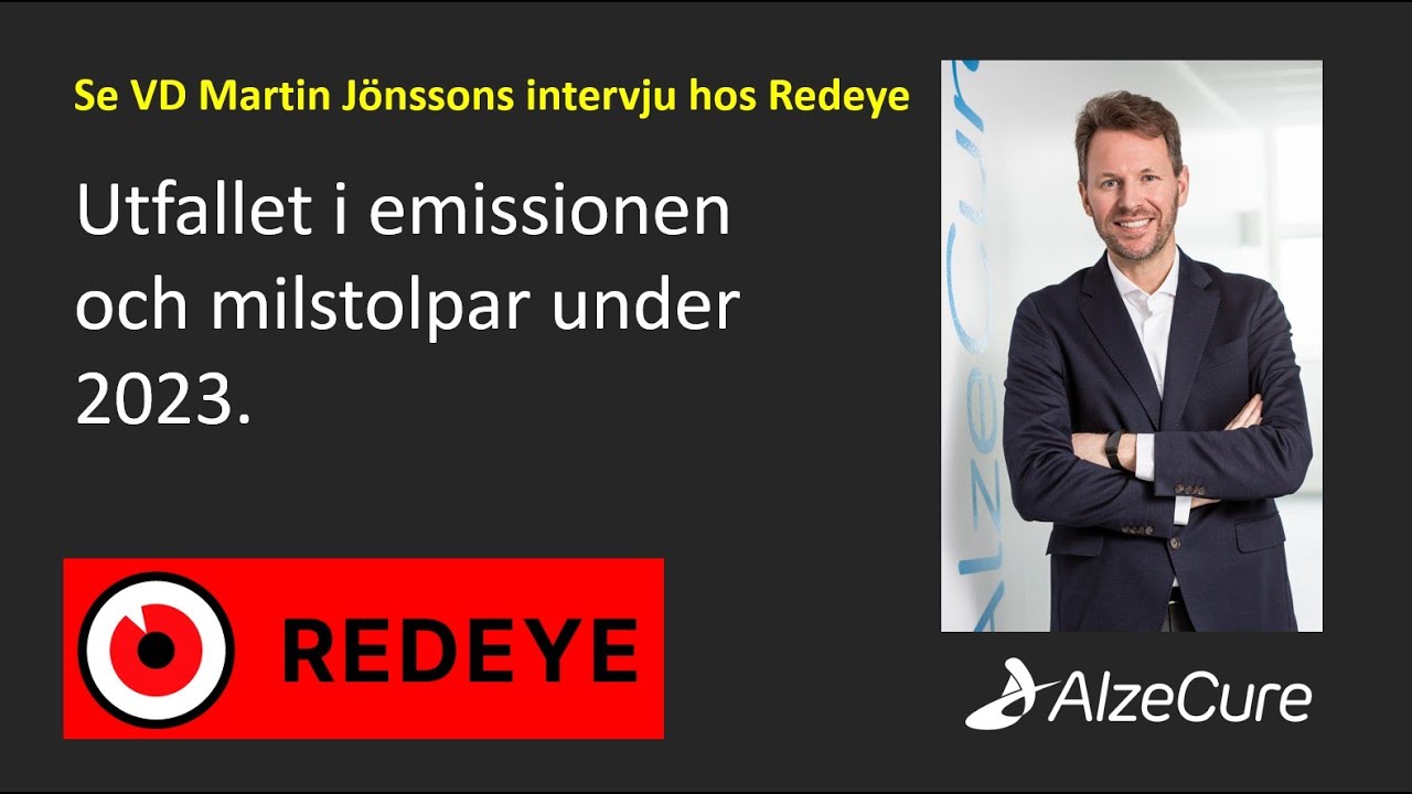 VD Martin Jönssons intervju med Redeye, om utfallet i emissionen och milstolpar under 2023,