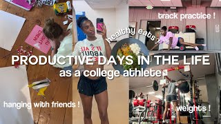 productive days in the life as a college student athlete | balancing work, school, and track