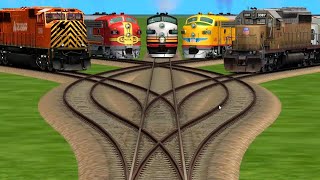 All Realistic Train Run At Bumpy Curved Railroad Tracks / Train Simulator / Ihb Coach Vs ICF Coach  screenshot 5