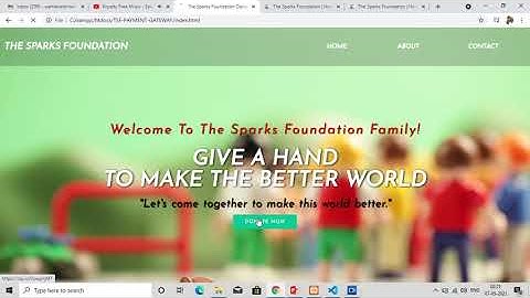 PAYMENT GATEWAY INTEGRATION | THE SPARK FOUNDATION | @GRIPMAY21 @TSF