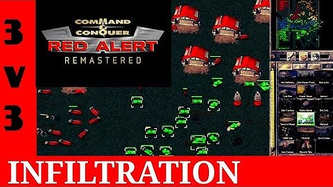 C&C Red Alert multiplayer match. 3 v 3 INFILTRATION! Red Alert 1 Gameplay