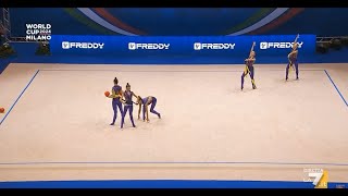 Group Team Ukraine 3 Ribbons2 Balls Final 31,850 - World Cup Milan 2024