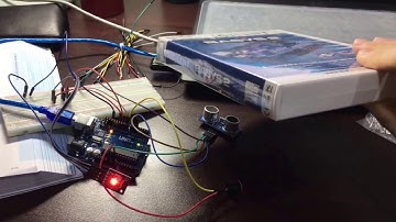 汽車超音波測距蜂鳴器警報器+PWM三色LED警報顯示實驗