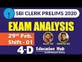 SBI CLERK PRELIMS 2020 || 2nd Shift Analysis || Rajat sir &amp; Shreyas Sir