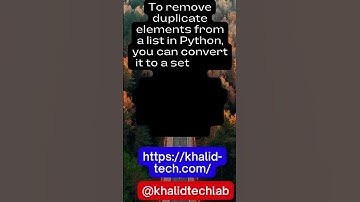 How can you remove duplicate elements from a list in Python? #shorts #youtubeshorts #viral #python