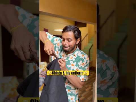 Chintu & his uniform 🤣🤣 #shorts #trending