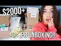 $2000+ PR PACKAGE UNBOXING!!! So much makeup & new clothes!!!