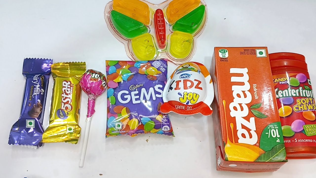 dairymilk | 5star | mango | egg surprise with gift | gems | pink lollipop 🍫