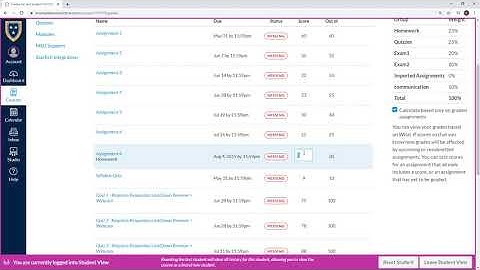 Grades on Canvas - "What if" Grades