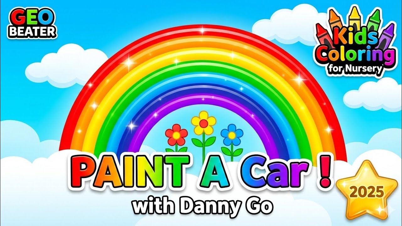 Danny Go Rabow Danny Go Paints a Rainbow! 🌈 Learn Colors & How to Paint a Car and ...