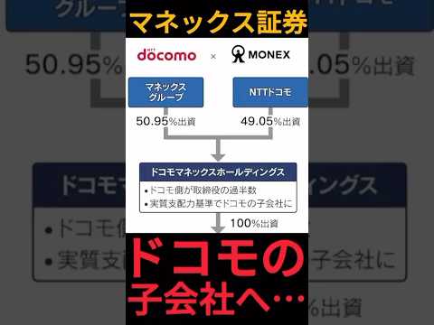 【大反対】マネックス証券がドコモの子会社になる!?ドコモ口座事件忘れたの？ #Shorts