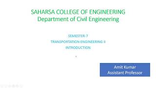 TE II Module 1 Railway Engineering