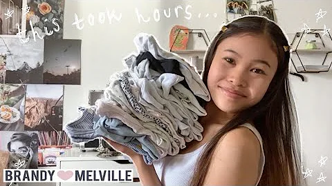 trying on my ENTIRE brandy melville collection!!!
