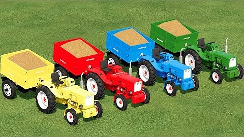 TRANSPORT OF COLORS! SILO TO SELLING POINTS WHEAT TRANSPORTING w MINI TRACTORS! Farming Simulator 22