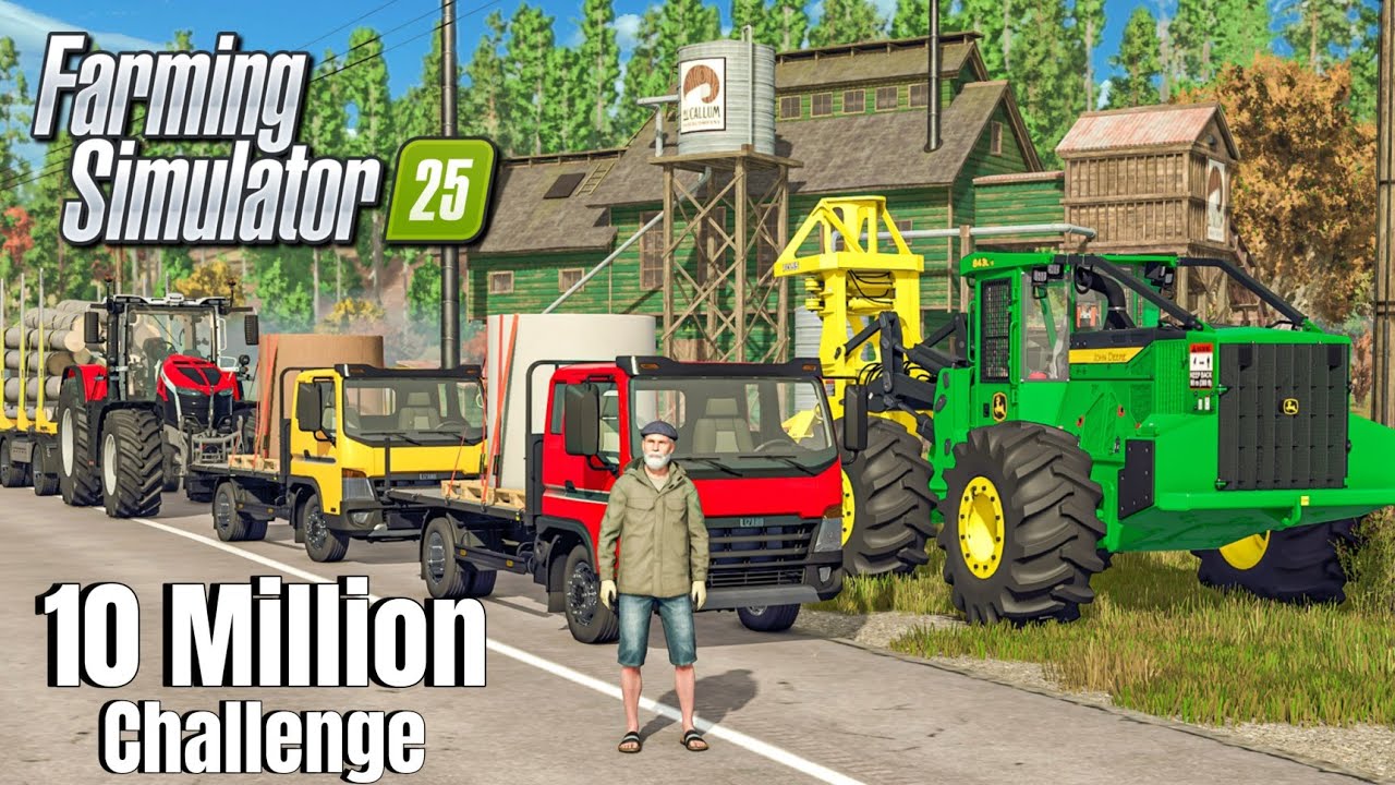 10 Million Challenge Ep. #2 SILVERRUN FOREST Map In Fs25 | Farming ...