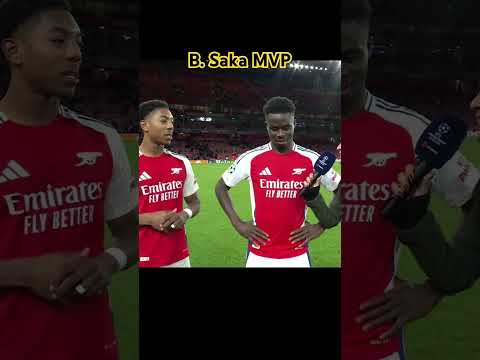 Bukayo Saka man of the match | Arsenal vs Monaco #arsenal ##monaco #championsleague #shorts