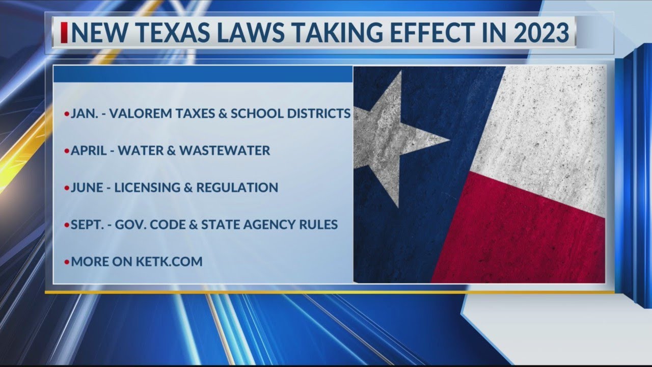 New Texas laws taking effect in 2023 YouTube