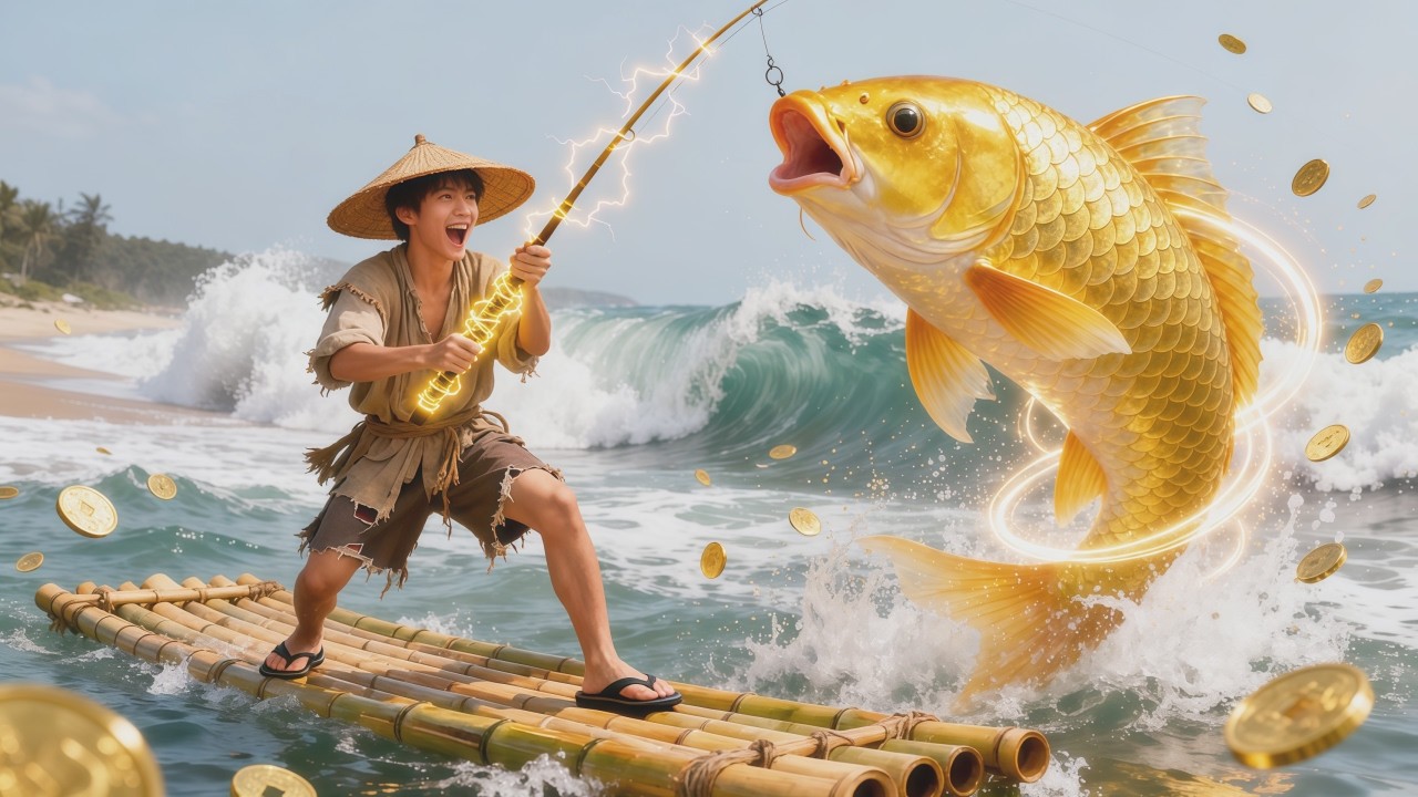 🔥شاب يوقظ لديه قدرة خارقة في صيد الأسماك، فيصطاد كل أنواع الكنوز من البحيرة.