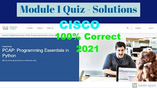 #CISCO  #Python #Programming_Essentials_in_Python Modules-1 Solution 100% correct 2021