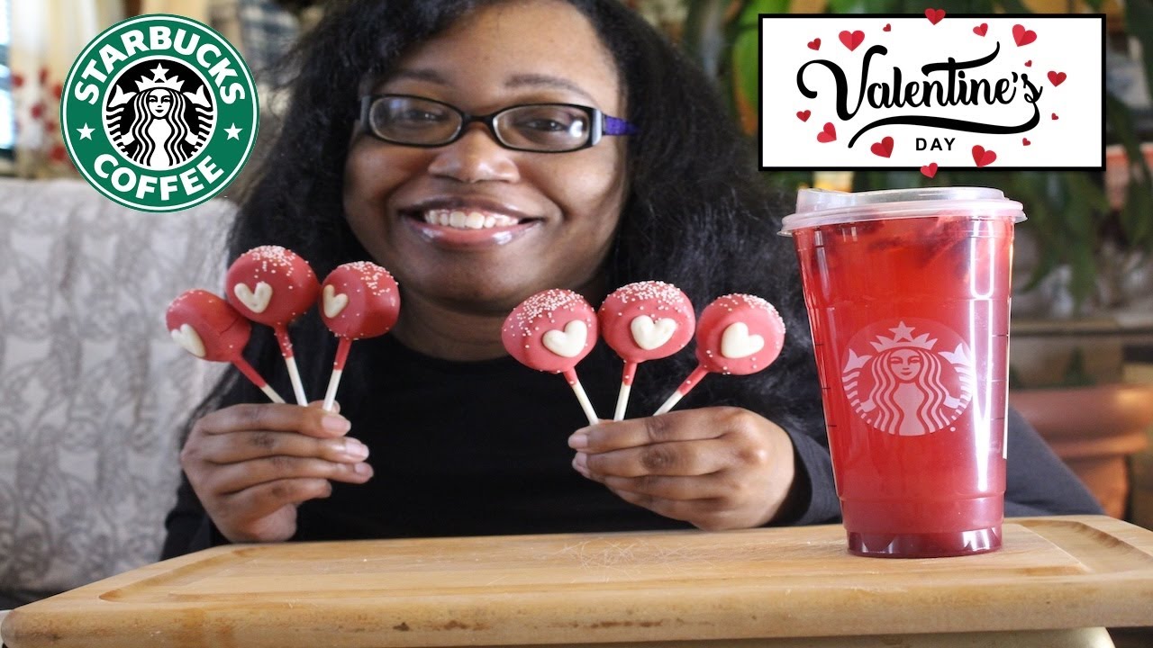 Trying Starbucks Valentine's Day Cake Pops With My Favorite Drink!