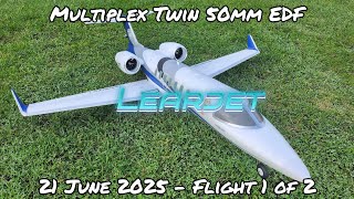 FT Flying Session 7/2025 - Multiplex Twin 50mm EDF - Learjet - Flight 1 of 2