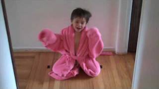 Matthew In Mommys Bathrobe