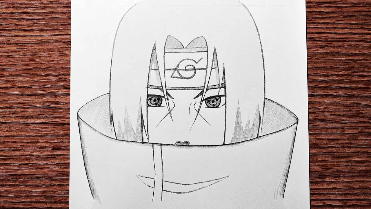 Easy anime drawing  how to draw Itachi - [Naruto] step-by-step