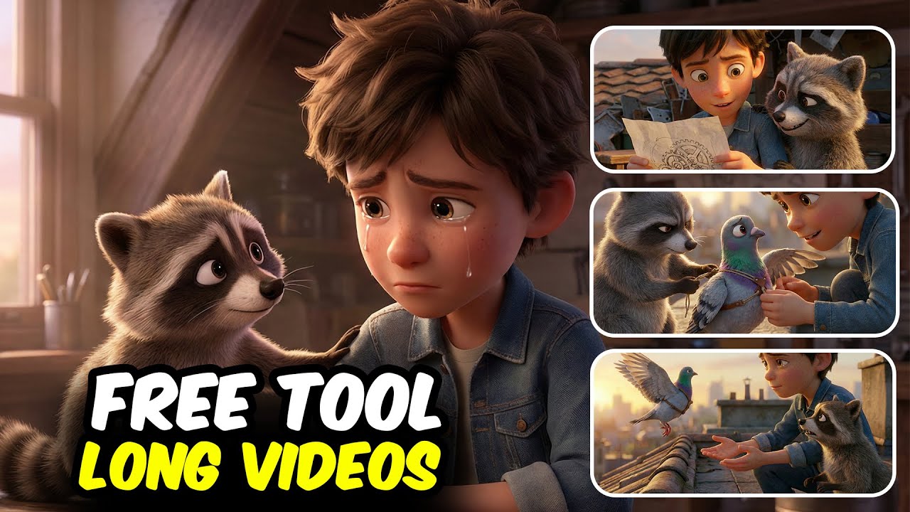 FREE AI Tools to Create LONG 3D Cartoon Animation Videos (Perfect Lip Sync Tutorial)