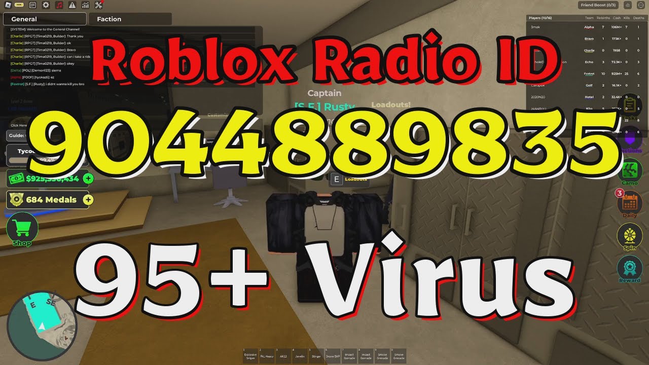 Virus Roblox Radio Codes/IDs