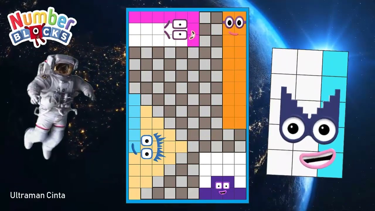 NUMBERBLOCK PUZZLE CUBES 200 ASMR SPACE Fan-made 2D Animation Episode In Astronaut Space
